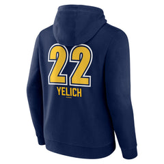 Christian Yelich Milwaukee Brewers Name & Number Fastball Pullover Hoodie - Navy - MLB Discount