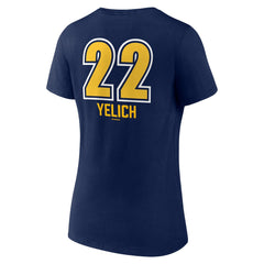 Christian Yelich Milwaukee Brewers Women's Name & Number Fastball V-Neck T-Shirt - Navy - MLB Discount