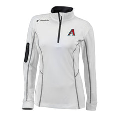 Arizona Diamondbacks Columbia Women's Omni-Wick Shotgun Quarter-Zip Pullover Top - White - Columbia Discount