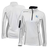 Kansas City Royals Columbia Women's Omni-Wick Shotgun Quarter-Zip Pullover Top - White - Columbia on Sale