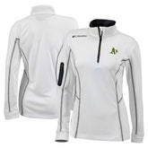 Athletics Columbia Women's Omni-Wick Shotgun Quarter-Zip Pullover Top - White - Columbia Lifestyle