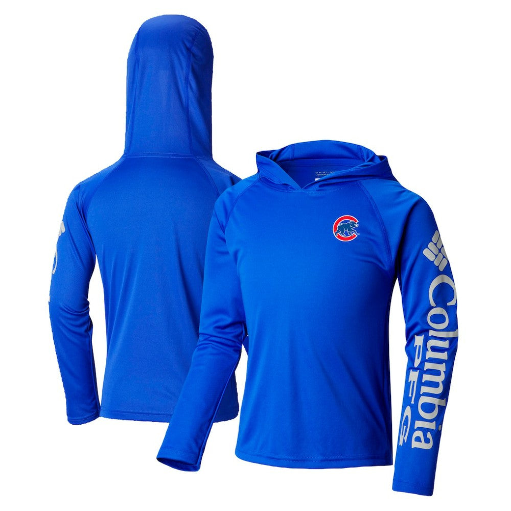 Chicago Cubs Columbia Youth Terminal Tackle Long Sleeve Hoodie T-Shirt - Royal - Columbia Online