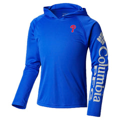 Philadelphia Phillies Columbia Youth Terminal Tackle Long Sleeve Hoodie T-Shirt - Royal - Columbia Online
