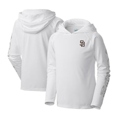 San Diego Padres Columbia Youth Terminal Tackle Long Sleeve Hoodie T-Shirt - White - Columbia Sale