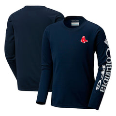 Boston Red Sox Columbia Youth Terminal Tackle Long Sleeve T-Shirt - Navy - Columbia Discount