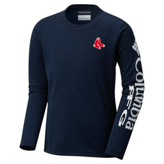 Boston Red Sox Columbia Youth Terminal Tackle Long Sleeve T-Shirt - Navy - Columbia Discount