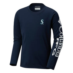 Seattle Mariners Columbia Youth Terminal Tackle Long Sleeve T-Shirt - Navy - Columbia on Sale