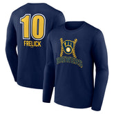 Sal Frelick Milwaukee Brewers Name & Number Fastball Long Sleeve T-Shirt - Navy - MLB Lifestyle