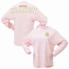 Seattle Kraken Fanatics Women's Spirit Jersey Long Sleeve T-Shirt - Pink - NHL 201279775