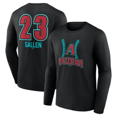 Zac Gallen Arizona Diamondbacks Name & Number Fastball Long Sleeve T-Shirt - Black - MLB Online