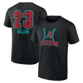 Zac Gallen Arizona Diamondbacks Name & Number Fastball T-Shirt - Black - MLB Discount