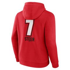 Spencer Steer Cincinnati Reds Name & Number Fastball Pullover Hoodie - Red - MLB on Sale