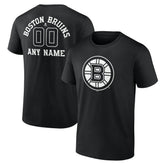 Boston Bruins Personalized Name & Number Monochrome T-Shirt - Black - NHL 201281430