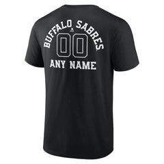 Buffalo Sabres Personalized Name & Number Monochrome T-Shirt - Black - NHL 201281436