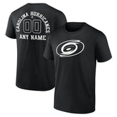 Carolina Hurricanes Personalized Name & Number Monochrome T-Shirt - Black - NHL 201281448