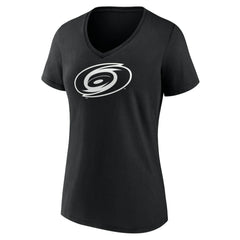 Carolina Hurricanes Women's Personalized Name & Number Monochrome V-Neck T-Shirt - Black - NHL 201281451