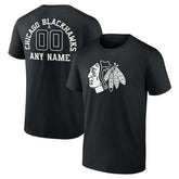 Chicago Blackhawks Personalized Name & Number Monochrome T-Shirt - Black - NHL 201281454