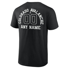 Colorado Avalanche Personalized Name & Number Monochrome T-Shirt - Black - NHL 201281460