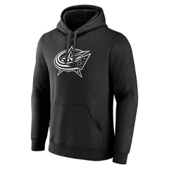 Columbus Blue Jackets Personalized Name & Number Monochrome Pullover Hoodie - Black - NHL 201281465