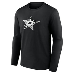 Dallas Stars Personalized Name & Number Monochrome Long Sleeve T-Shirt - Black - NHL 201281470