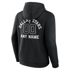 Dallas Stars Personalized Name & Number Monochrome Pullover Hoodie - Black - NHL 201281471