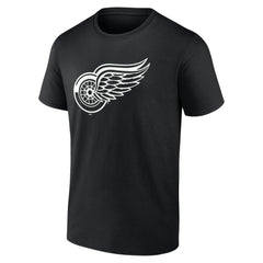 Detroit Red Wings Personalized Name & Number Monochrome T-Shirt - Black - NHL 201281478