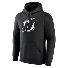 New Jersey Devils Personalized Name & Number Monochrome Pullover Hoodie - Black - NHL 201281519