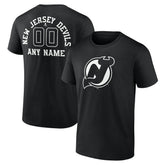New Jersey Devils Personalized Name & Number Monochrome T-Shirt - Black - NHL 201281520