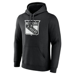 New York Rangers Personalized Name & Number Monochrome Pullover Hoodie - Black - NHL 201281531