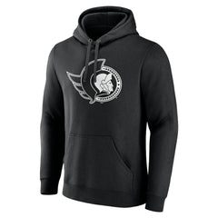 Ottawa Senators Personalized Name & Number Monochrome Pullover Hoodie - Black - NHL 201281537