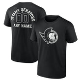 Ottawa Senators Personalized Name & Number Monochrome T-Shirt - Black - NHL 201281538