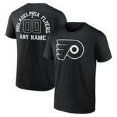 Philadelphia Flyers Personalized Name & Number Monochrome T-Shirt - Black - NHL 201281544