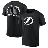 Tampa Bay Lightning Personalized Name & Number Monochrome T-Shirt - Black - NHL 201281574