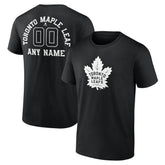 Toronto Maple Leafs Personalized Name & Number Monochrome T-Shirt - Black - NHL 201281580