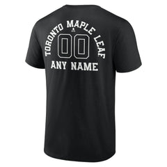 Toronto Maple Leafs Personalized Name & Number Monochrome T-Shirt - Black - NHL 201281580