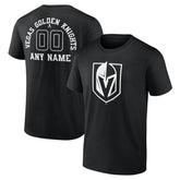 Vegas Golden Knights Personalized Name & Number Monochrome T-Shirt - Black - NHL 201281592