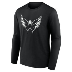 Washington Capitals Personalized Name & Number Monochrome Long Sleeve T-Shirt - Black - NHL 201281596
