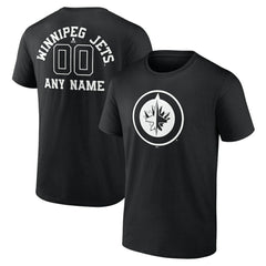 Winnipeg Jets Personalized Name & Number Monochrome T-Shirt - Black - NHL 201281604
