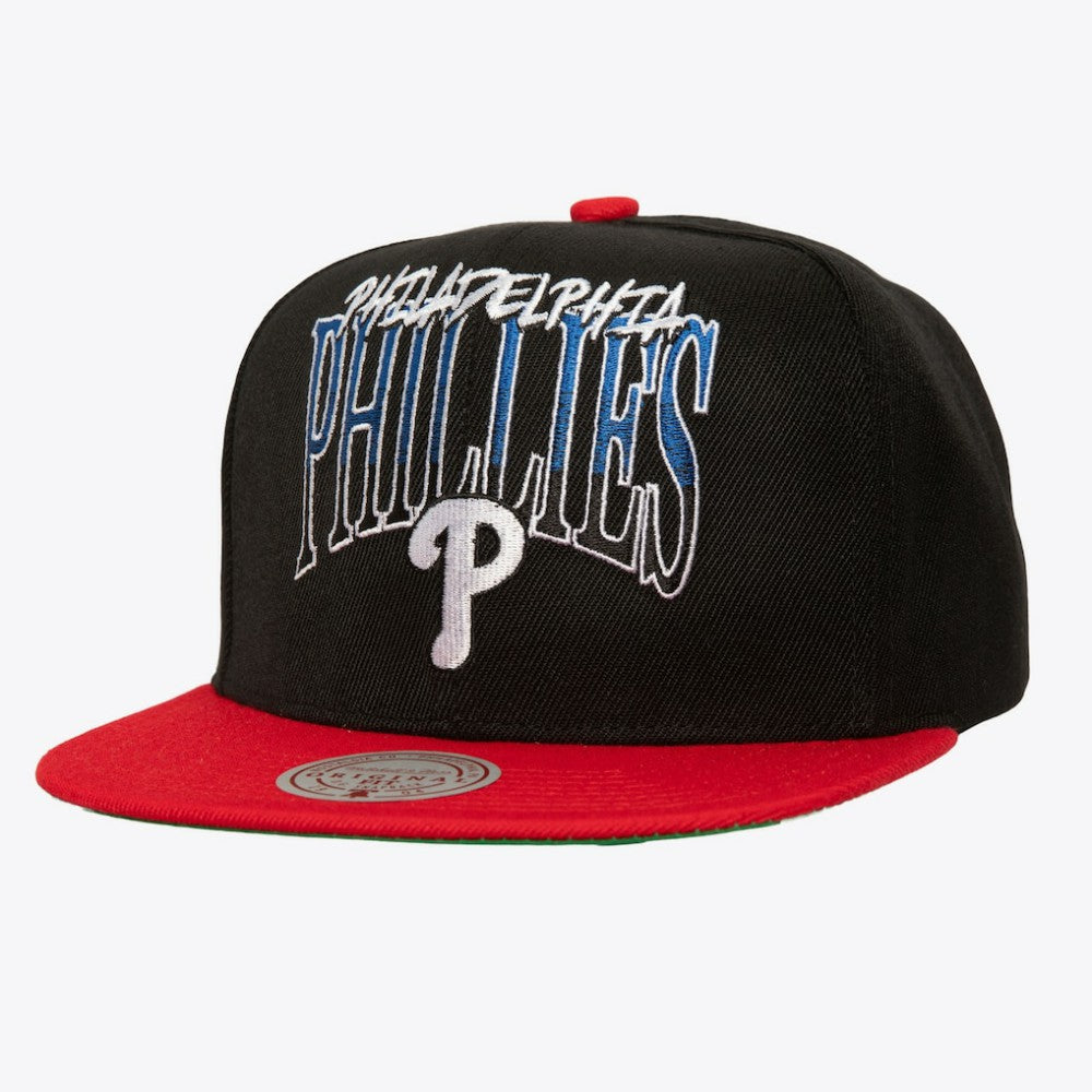 Philadelphia Phillies Mitchell & Ness Rise Up Snapback Hat - Black - Mitchell & Ness Sale