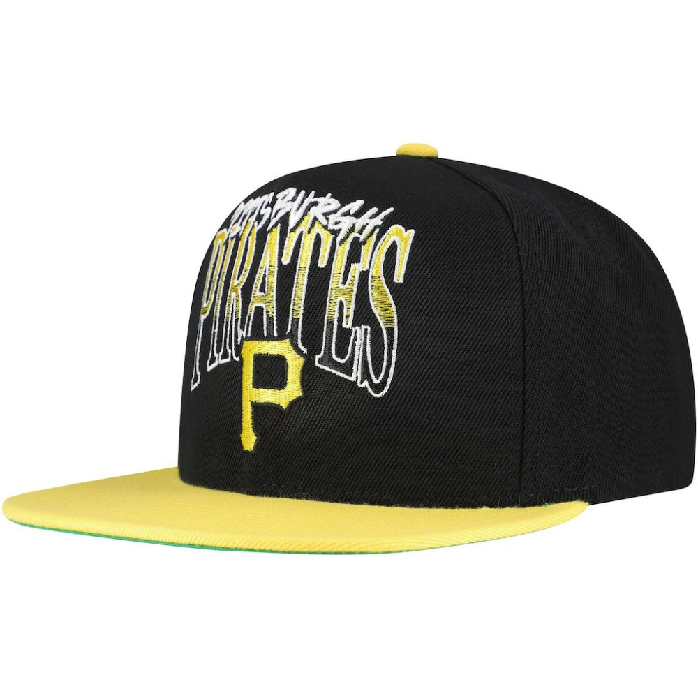 Pittsburgh Pirates Mitchell & Ness Rise Up Snapback Hat - Black - Mitchell & Ness on Sale