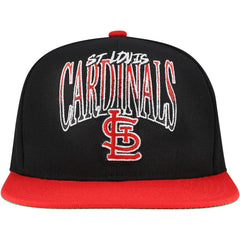 St. Louis Cardinals Mitchell & Ness Rise Up Snapback Hat - Black - Mitchell & Ness Lifestyle
