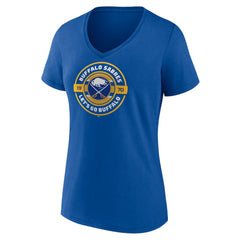 Buffalo Sabres Women's Native V-Neck T-Shirt - Royal - NHL 201291071