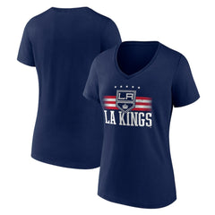 Los Angeles Kings Women's Americana Team V-Neck T-Shirt - Navy - NHL 201291150