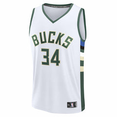 Giannis Antetokounmpo Milwaukee Bucks Fast Break Replica Player Jersey Association Edition White | Fanatics online
