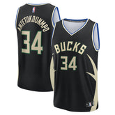 Giannis Antetokounmpo Milwaukee Bucks Fast Break Replica Player Jersey Statement Edition Black | Fanatics discount