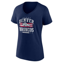 Denver Broncos Women's Americana Team V-Neck T-Shirt Navy