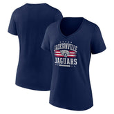 Jacksonville Jaguars Women's Americana Team V-Neck T-Shirt Navy