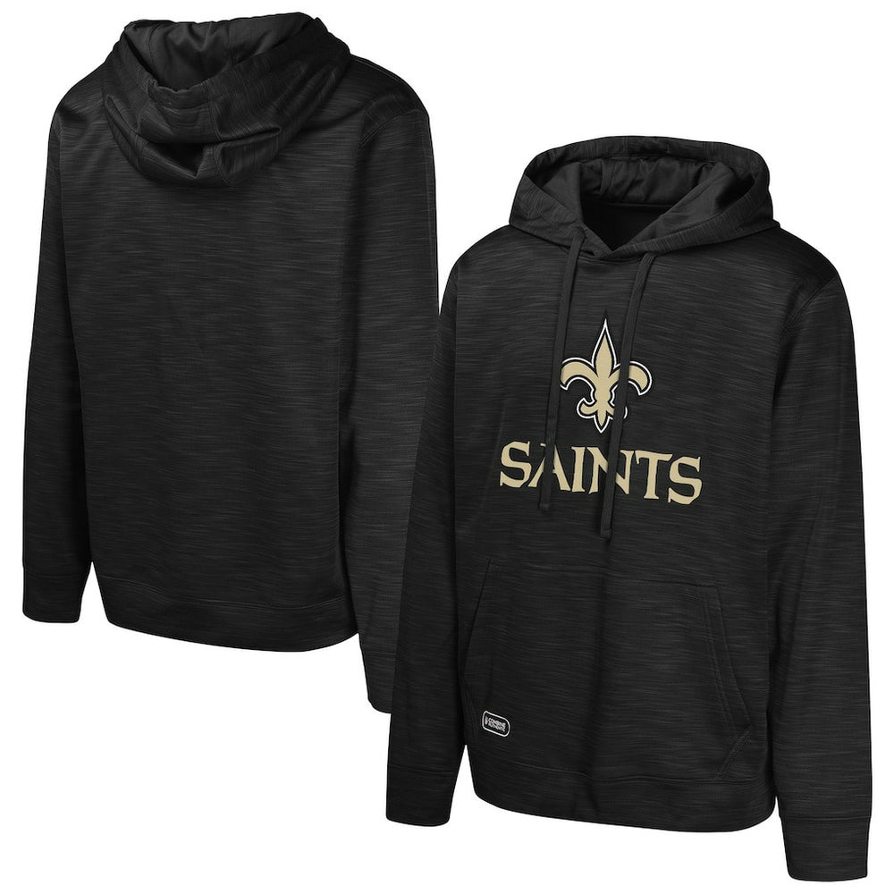 New Orleans Saints Streak Fleece Pullover Hoodie Black