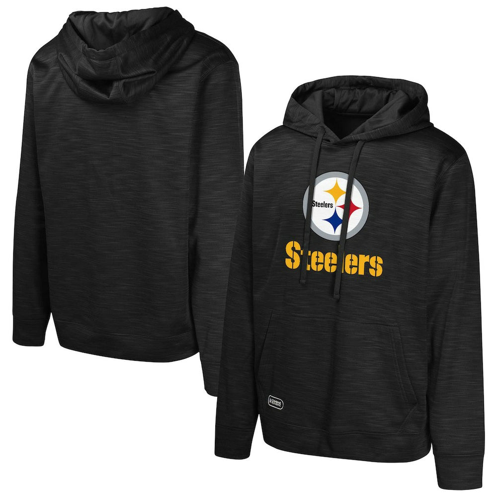 Pittsburgh Steelers Streak Fleece Pullover Hoodie Black