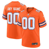 Nike Denver Broncos Mile High Collection 1977 Throwback Custom Game Jersey Orange